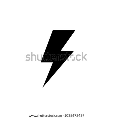 Lightning, electric power vector logo design element. Energy and thunder electricity symbol concept. Flash bolt sign in the circle. Flash vector emblem template. Power fast speed  Stock fotó © 