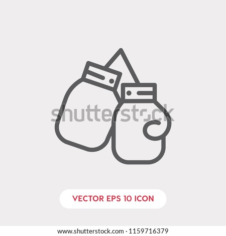 Boxing gloves vector icon. Boxing symbol. Linear style sign for mobile concept and web design. Box gloves symbol logo illustration. vector graphics - Vector.