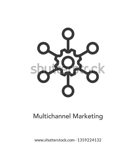 multichannel marketing icon vector. omni channel symbol. Network icon vector. Linear style sign for mobile concept and web design.  symbol logo illustration. vector.