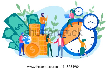 Concept save time, Money saving. Times is money. Business and management, time is money, financial investments in stock market future income growth, Time management planning, Deadline.  ストックフォト © 
