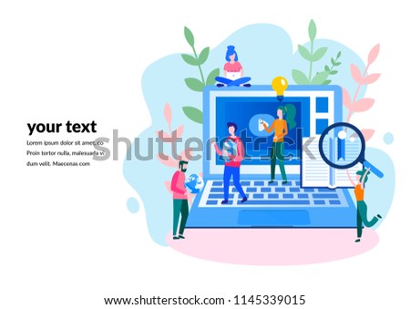 Concept Professional training, education, video tutorial for web page, banner, presentation, social media, documents. online business courses, presentation Vector illustration Expertise, skill 