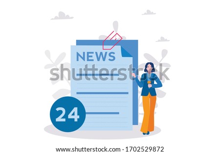 Daily news, 24/7. Vector illustration for web banner, infographics, mobile. 