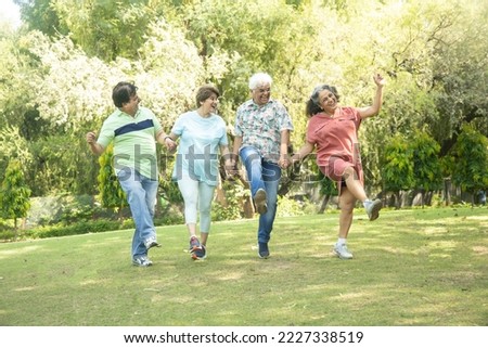 Image, Stock Photo Summer morning, dance on the wooden jetty