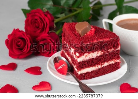Similar – Image, Stock Photo Red velvet cake with candles