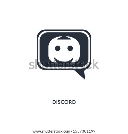 discord icon. simple element illustration. isolated trendy filled discord icon on white background. can be used for web, mobile, ui. Сток-фото © 