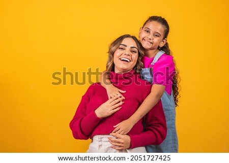 Similar – Image, Stock Photo Young mother embraced a newborn baby boy and kissing him