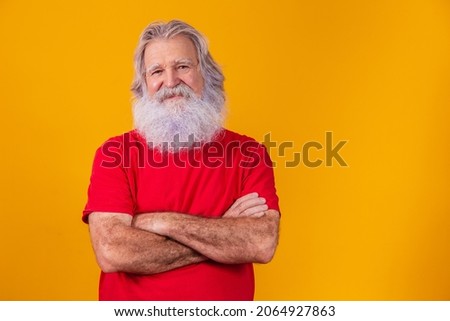 Similar – Image, Stock Photo Old man with long grey hair