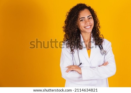Similar – Image, Stock Photo medic woman in white coat and blue latex gloves holding a syringe, white studio background