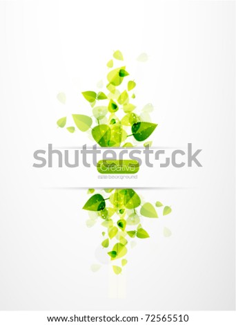 vector nature background. Abstract fly leaves background