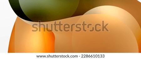 Fluid abstract background, round shapes and circle flowing design for wallpaper, banner, background or landing