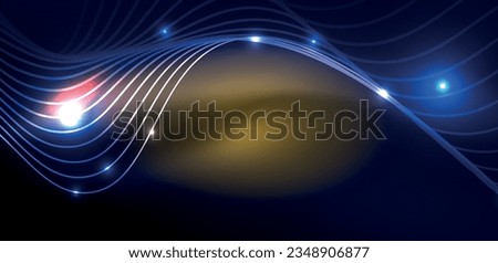 Abstract background neon wave. Hi-tech design for wallpaper, banner, background, landing page, wall art, invitation, prints, posters