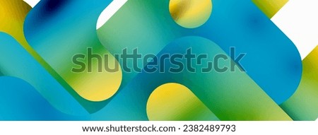 Gradient Geometry. Minimalist Fusion of Lines and Circles, Crafting Serene, Captivating Abstract Background