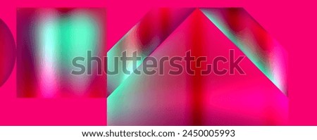 The pink background, with a blurred image of a house, adds colorfulness and a touch of violet and magenta. The triangle pattern enhances the material property and creates a vibrant and stylish look
