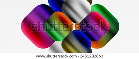 A vibrant display of colorfulness with an array of magenta, electric blue, and other tints and shades creating a symmetrical pattern of circles in a closeup view on a white background