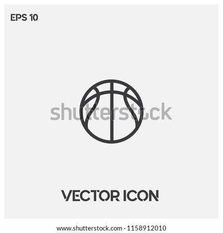 Basketball ball vector icon illustration.Light backround.Ui/Ux.Premium quality.