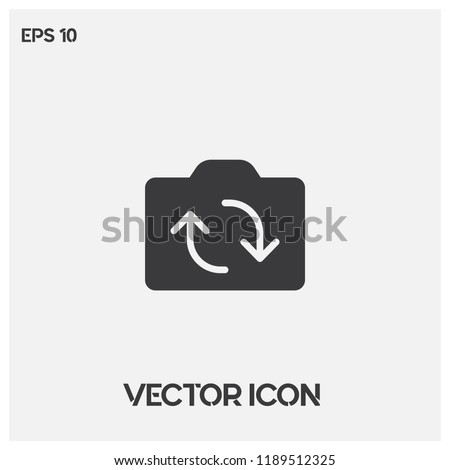 Camera rear vector icon illustration.Flat camera rear sign icon.Premium quality.