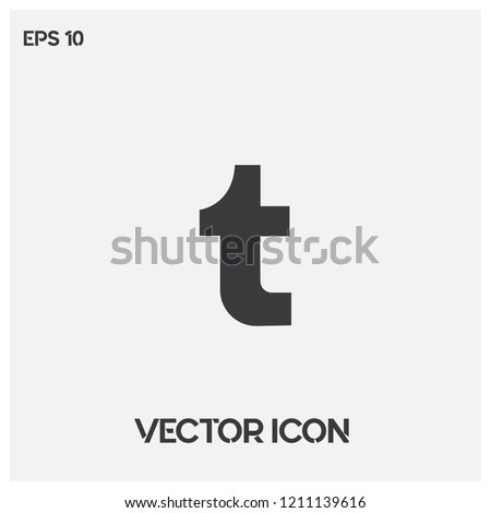 Tumblr vector logo.Flat Tumblr icon vector illustration isolated on light background.Premium quality.