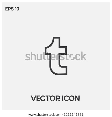 Tumblr vector logo illustration.Tumblr sign icon vector.Premium quality.