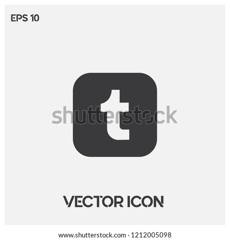 Tumblr logo vector illustration.Tumblr  button icon vector.Premium quality. 