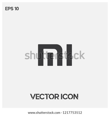 Mi vector logo illustration.Mi icon vector.Premium quality.