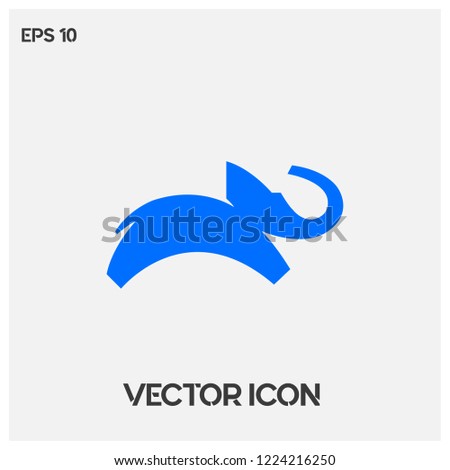 Animal planet channel vector logo illustration.Flat elephant vector icon.New animal planet channel icon.Premium quality.