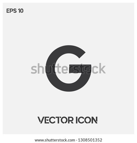 Google vector logo.Modern typographic G letter icon vector. Premium quality.
