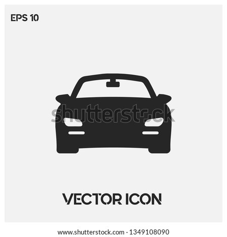 Expensive sport car vector icon illustration. White background. Premium quality.