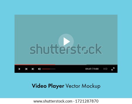 Youtube video player vector mockup. Premium quality.