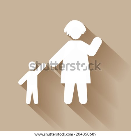 Silhouette people icon, children