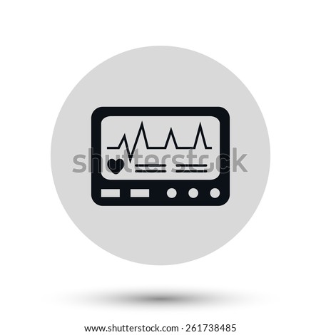 Vector Display with Cardiogram Icon