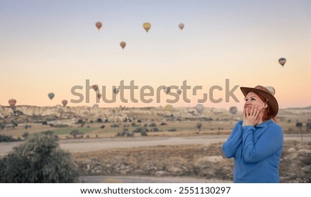 Similar – Image, Stock Photo experience enchanting sunrise on the Mediterranean Sea