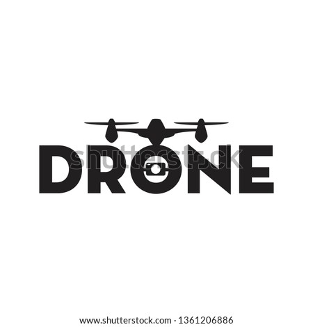 drone logo design vector illustration