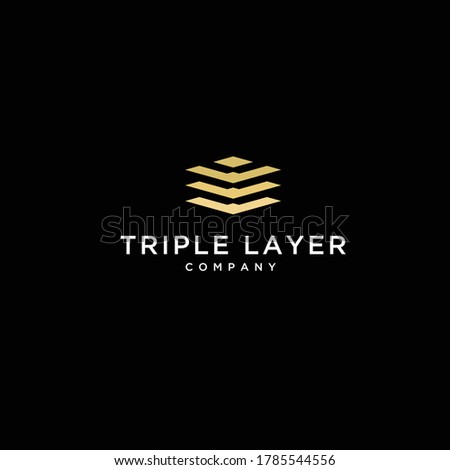 Triple layer Vector design template