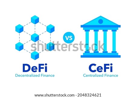 Decentralized Finance vector concept illustration