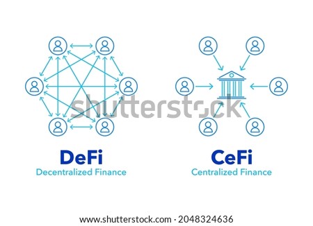 Decentralized Finance vector concept illustration