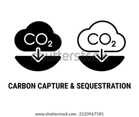 Carbon Capture and Sequestration vector icon illustration concept
 Foto d'archivio © 