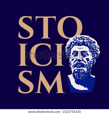 Stoicism vector illustration concept banner poster