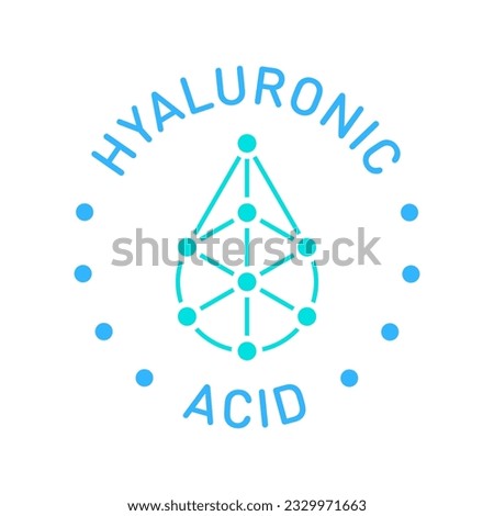 Hyaluronic Acid vector icon logo badge concept design