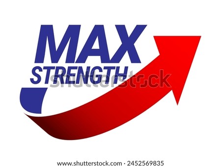 Maximum strength vector logo icon badge