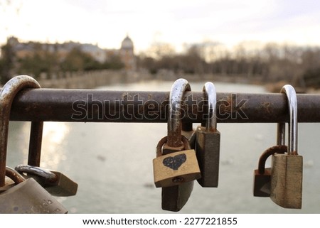 Similar – Image, Stock Photo love palaces Metal Lock