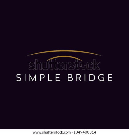 Golden Arch River Bridge Simple Minimalist logo