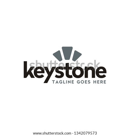 modern typography keystone lettering word mark logo design