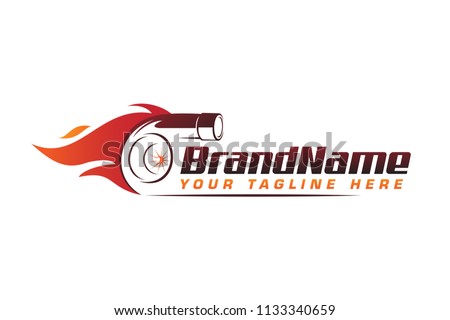 turbo fire performance auto logo. automotive logo design vector