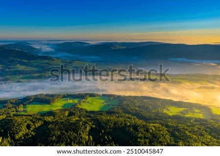 Similar – Image, Stock Photo Sunrise at Mondsee