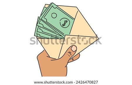 Similar – Image, Stock Photo Envelope with money