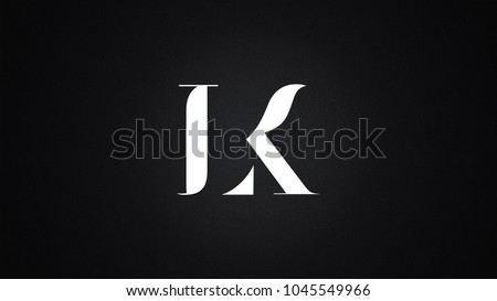 LK Letter Logo Design Template Vector Stok fotoğraf © 