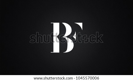 BF Letter Logo Design Template Vector Stock fotó © 