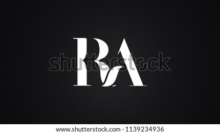 RA Letter Logo Design Template Vector Stock fotó © 