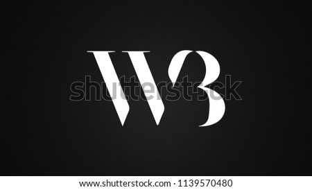 WB Letter Logo Design Template Vector