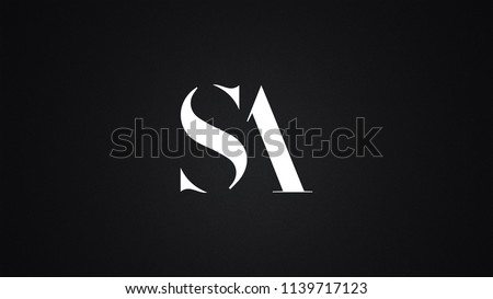SA Letter Logo Design Template Vector Stok fotoğraf © 